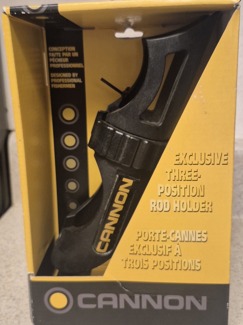 Cannon Three-Position Fishing Rod Holder - Black & Yellow Brand New